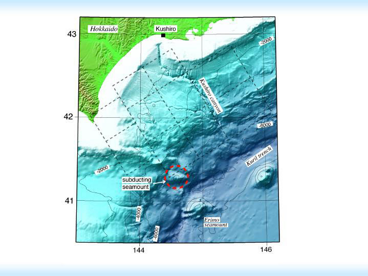 topography of subducting plate